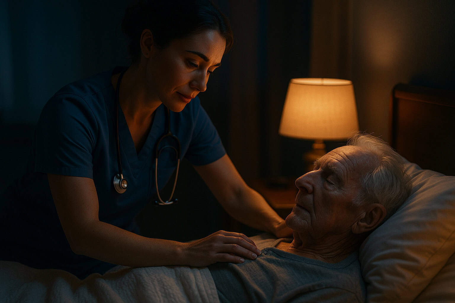 Comfortzorg Rotterdam – verpleegkundige biedt comfortzorg aan huis tijdens de nacht