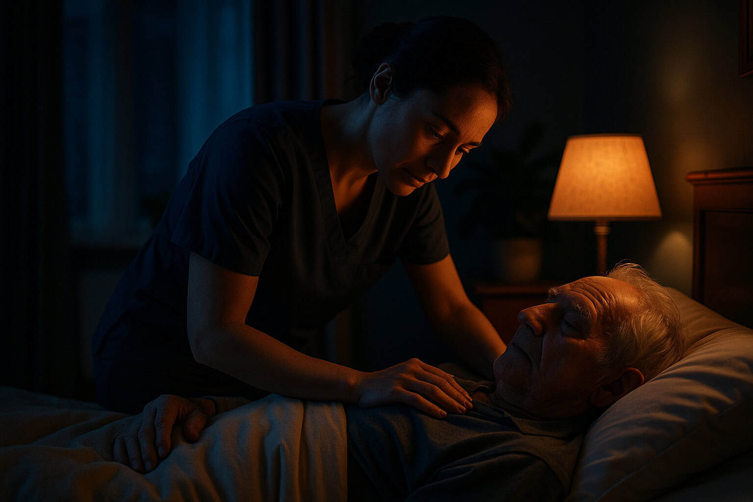 Symptoommanagement Rotterdam hero image Symptoommanagement Rotterdam – verpleegkundige biedt symptoomverlichting aan huis tijdens de nacht